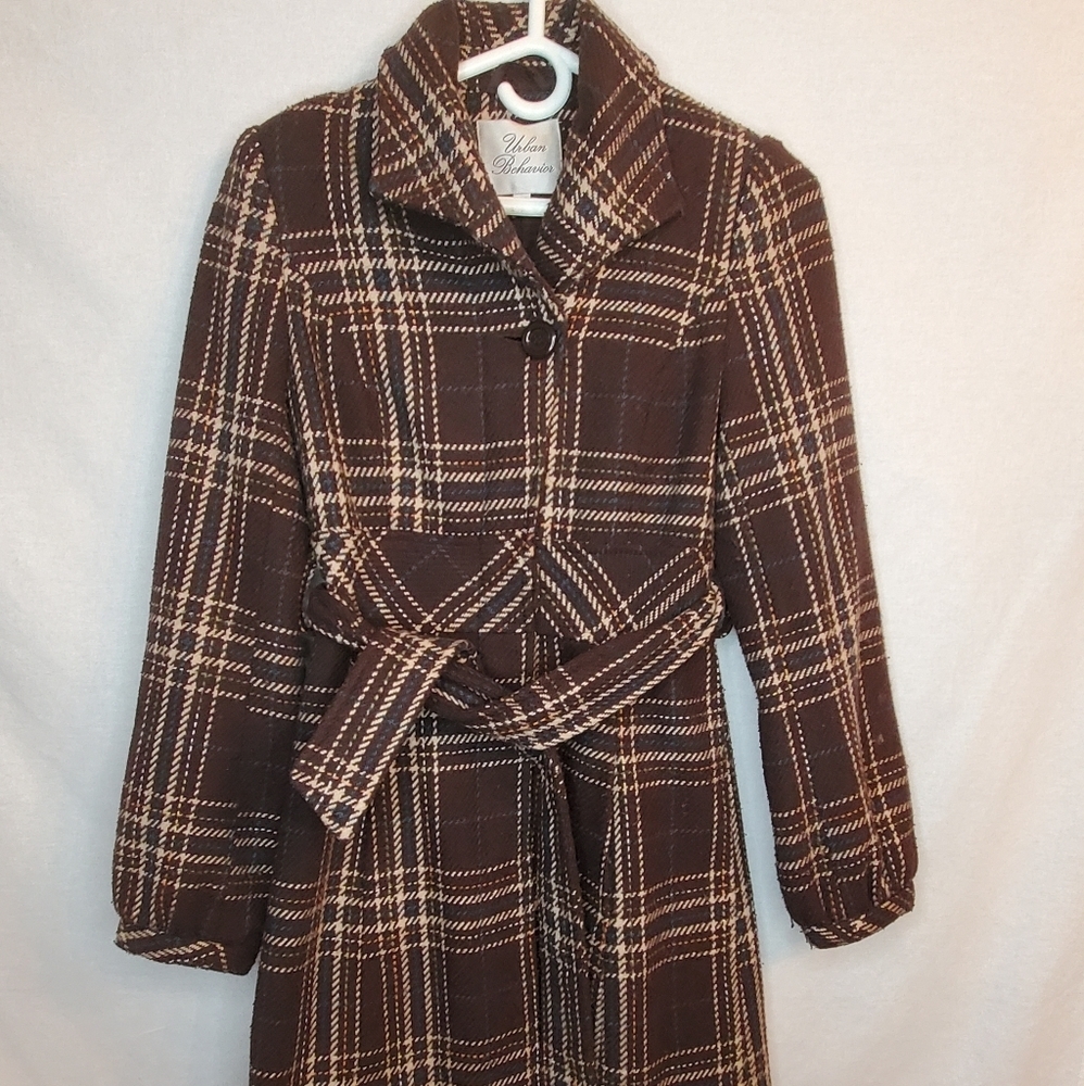 Urban Behaviour Fall Coat with Tie  waist